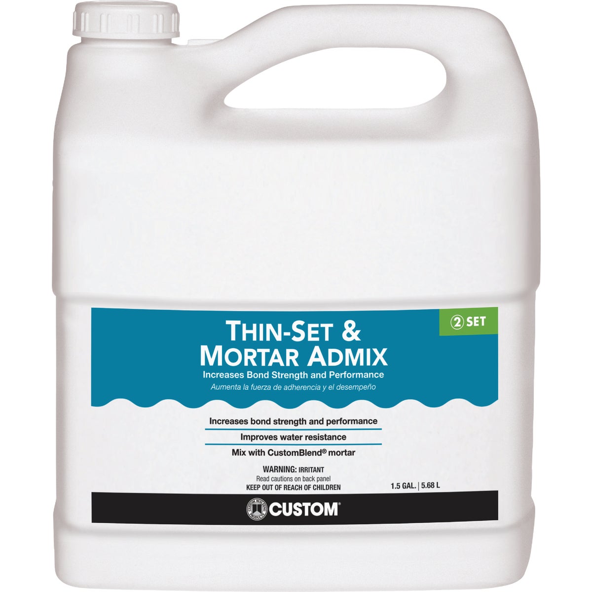 Custom 1-1/2 Gal. Acrylic Thinset Mortar & Grout Additive Image 1