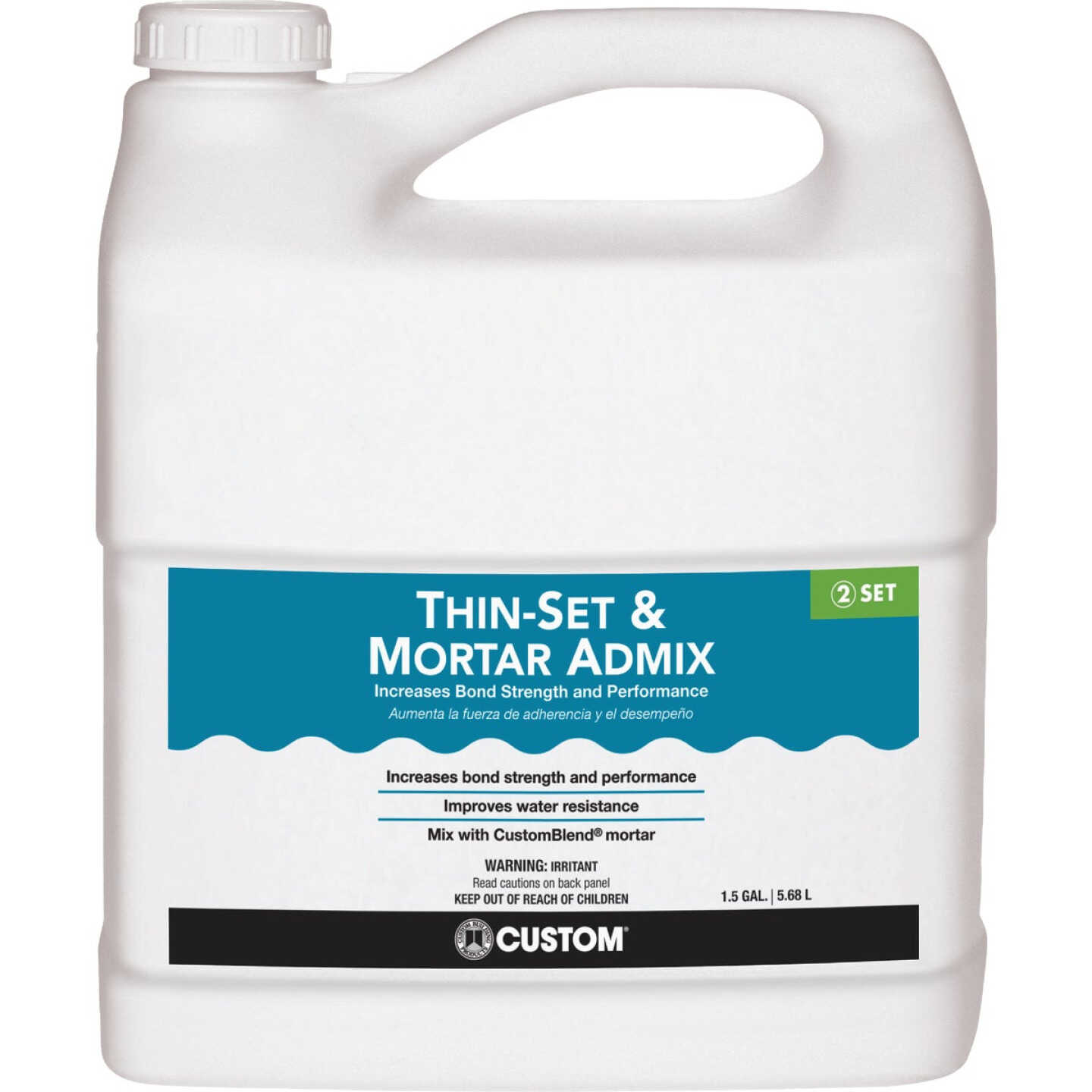 Custom 1-1/2 Gal. Acrylic Thinset Mortar & Grout Additive Image 1