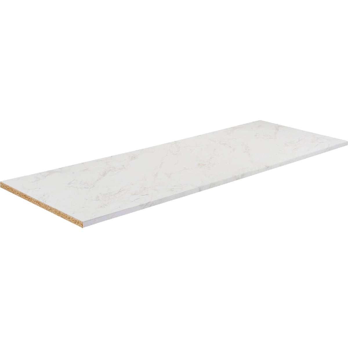 VT Industries Stretta 10 Ft. Laminate White Marble Countertop