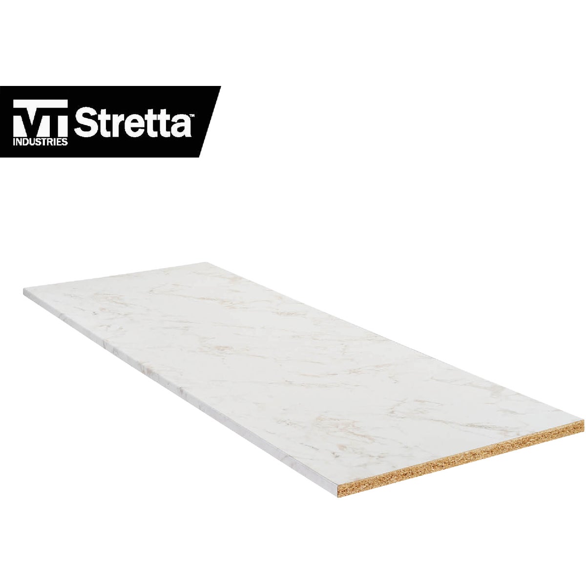 VT Industries Stretta 10 Ft. Laminate White Marble Countertop Image 6