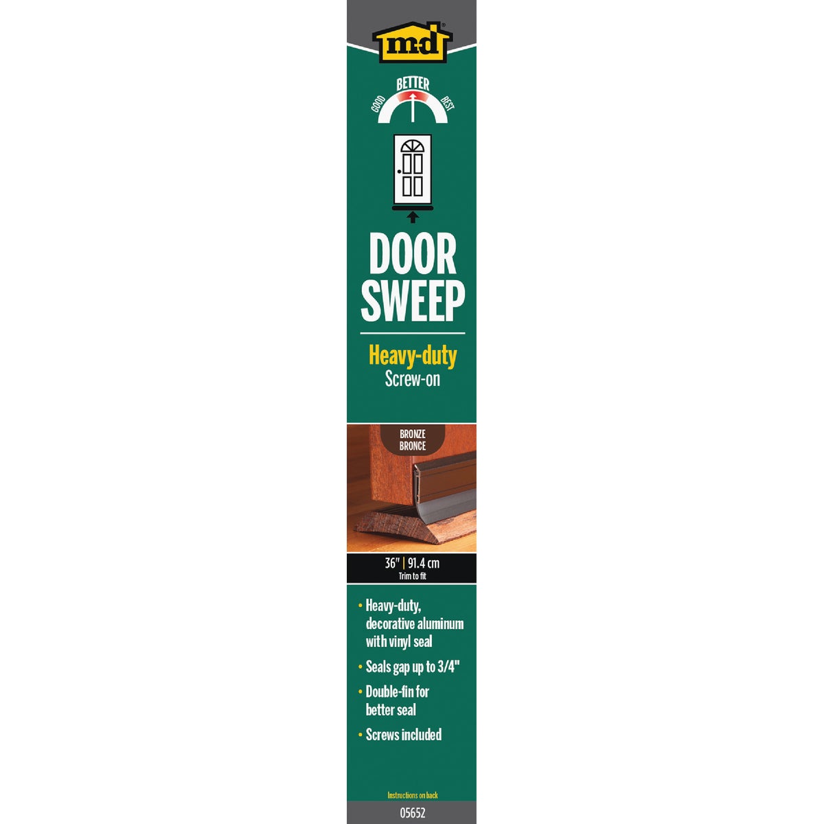 M-D Building Products 0.25 In. 36 In. Bronze Door Sweep Image 7