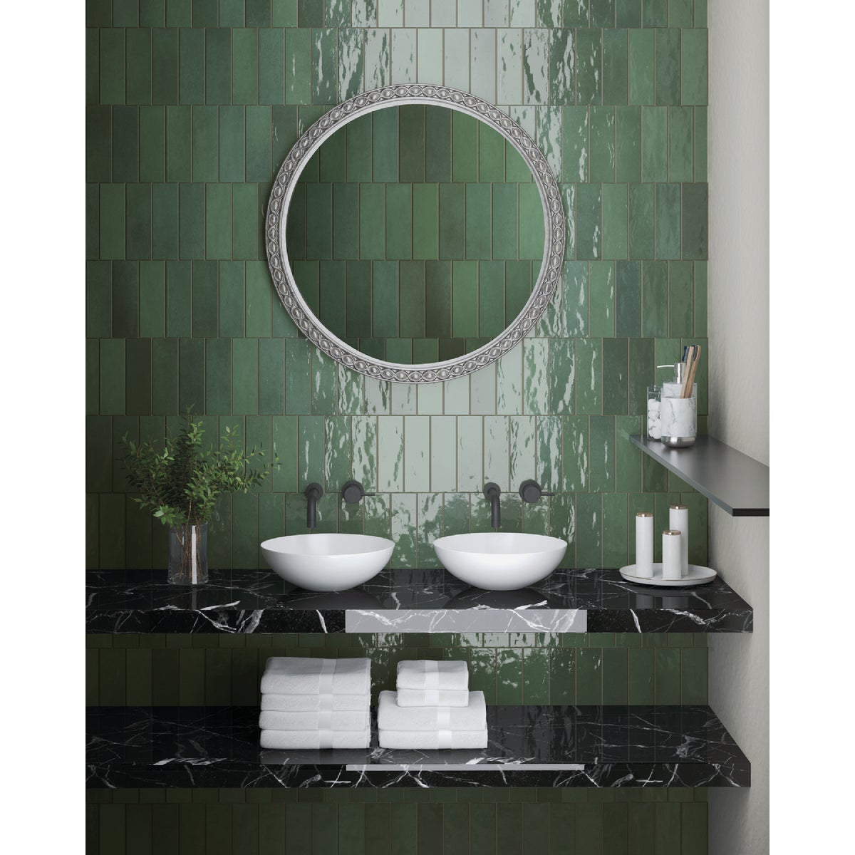 Emser Passion Verde 3 In. x 8 In. Glossy Porcelain Wall Tile (3.92 Sq. Ft. per Case)