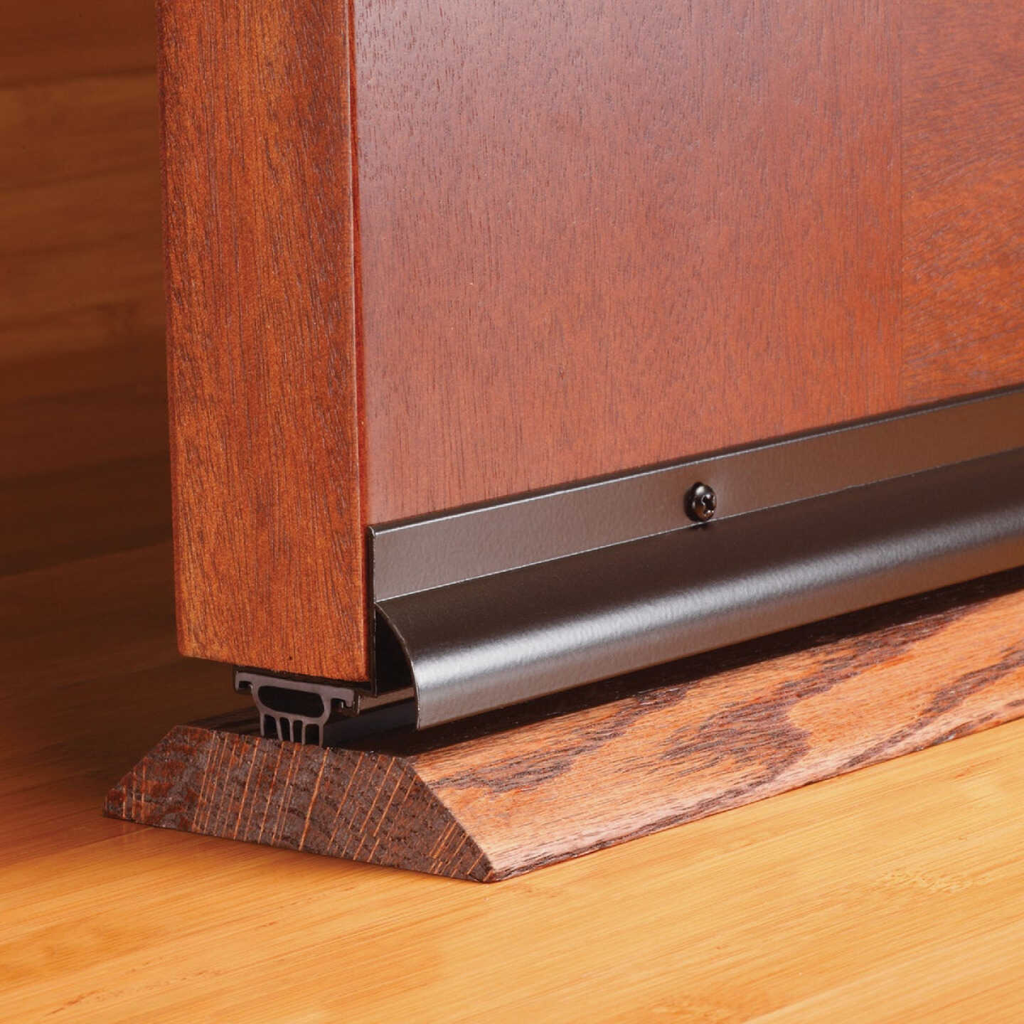 M-D Building Products 1.75 In. W. x 1.625 In. H. x 36 In. L. Aluminum Brown Door Bottom Image 3