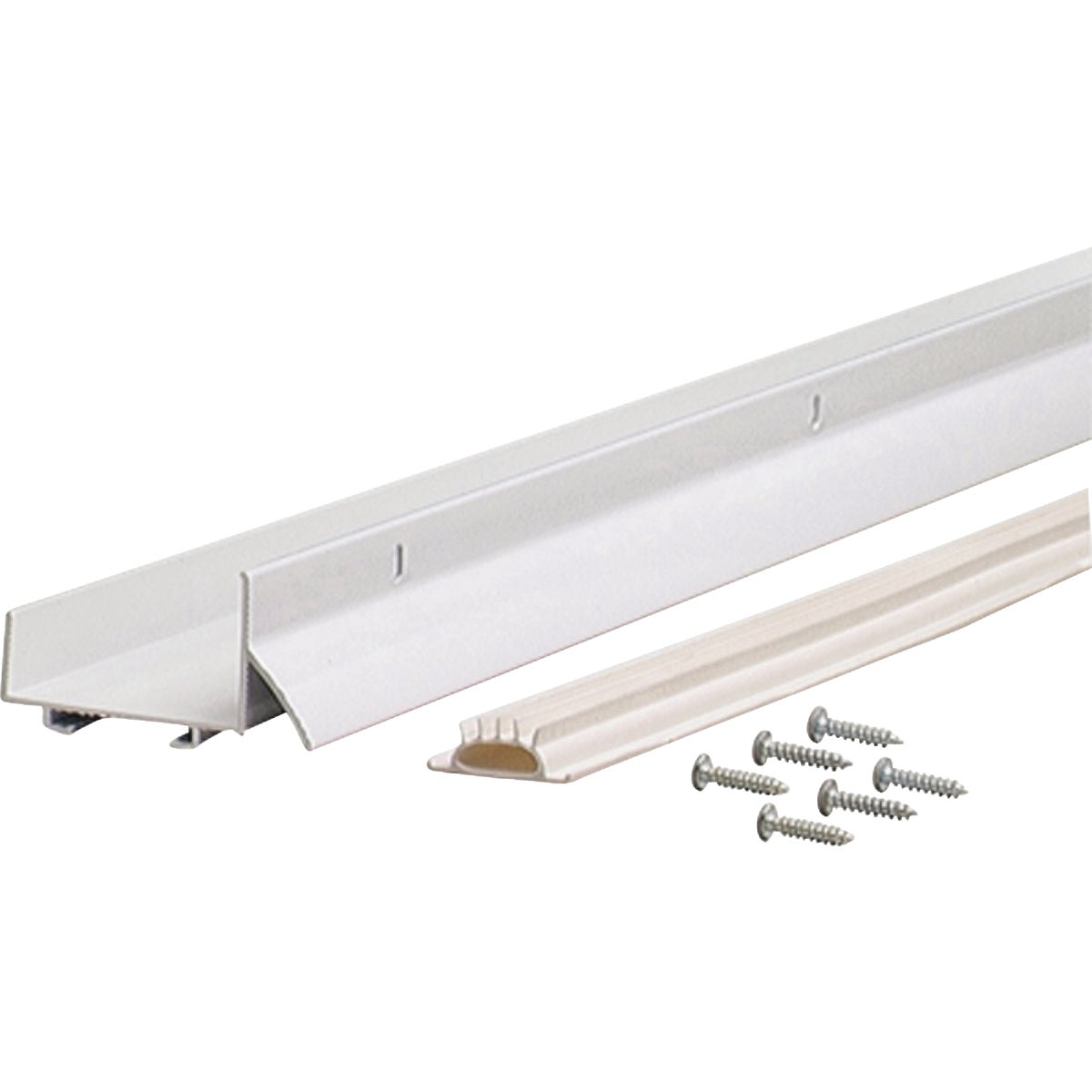 M-D Building Products 2.25 In. W. x 1.375 In. H. x 36 In. L. Aluminum White Door Bottom Image 7