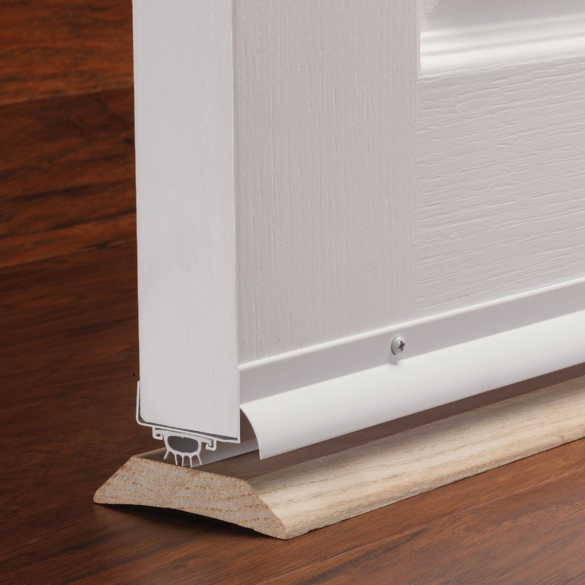 M-D Building Products 2.25 In. W. x 1.375 In. H. x 36 In. L. Aluminum White Door Bottom Image 3