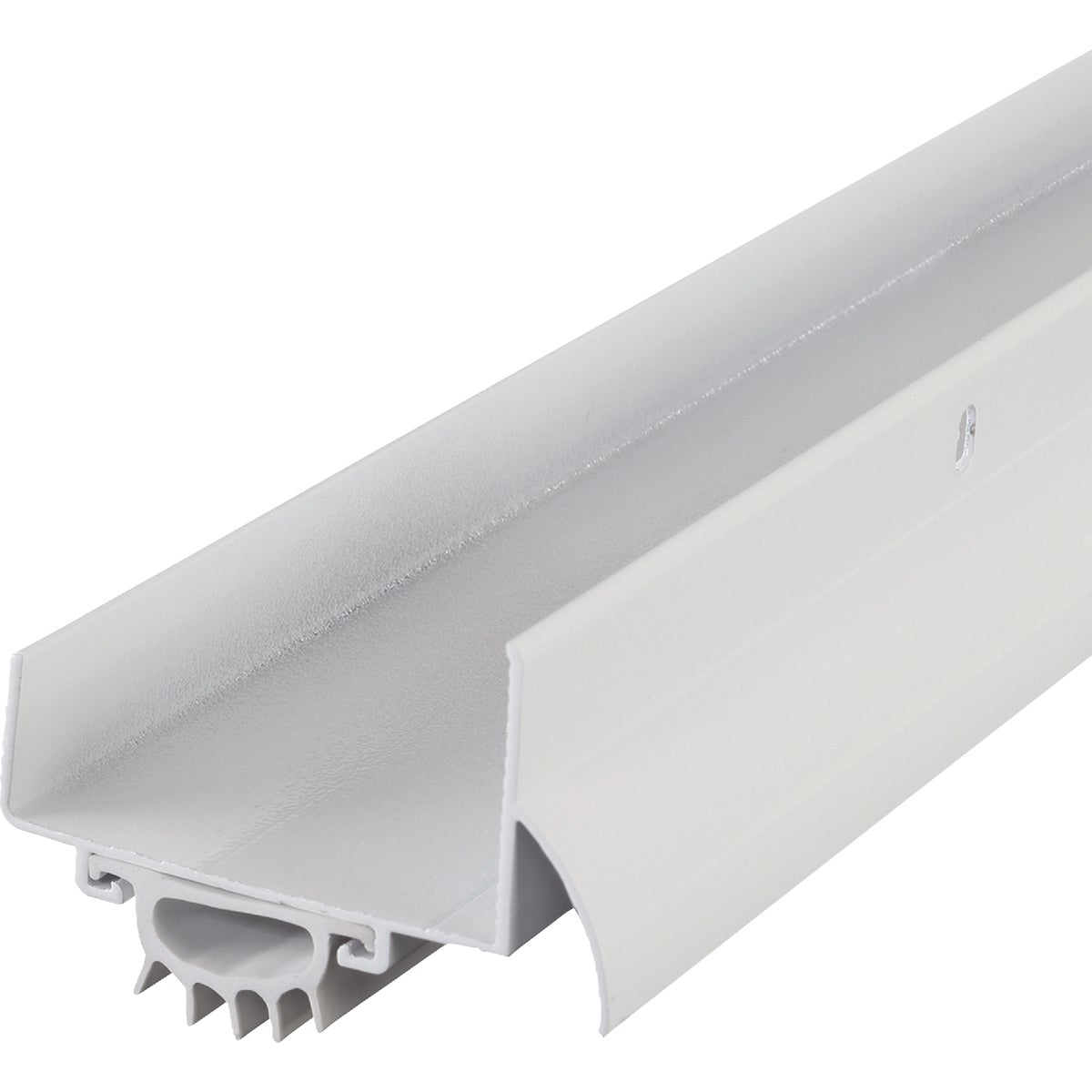 M-D Building Products 2.25 In. W. x 1.375 In. H. x 36 In. L. Aluminum White Door Bottom Image 6