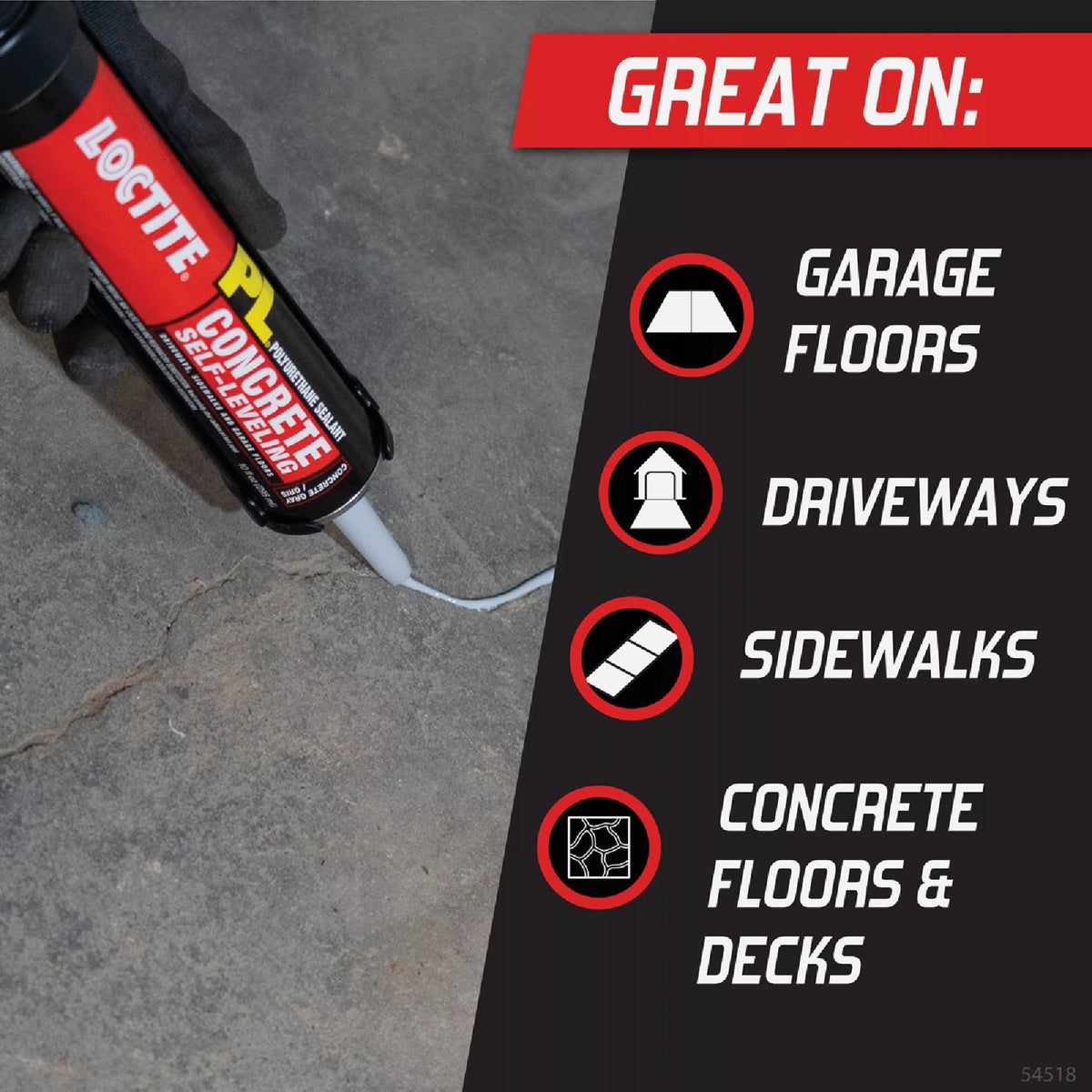 Loctite Pl Self-Leveling Sealant 28 Oz Limestone Gray Concrete Sealant Image 4