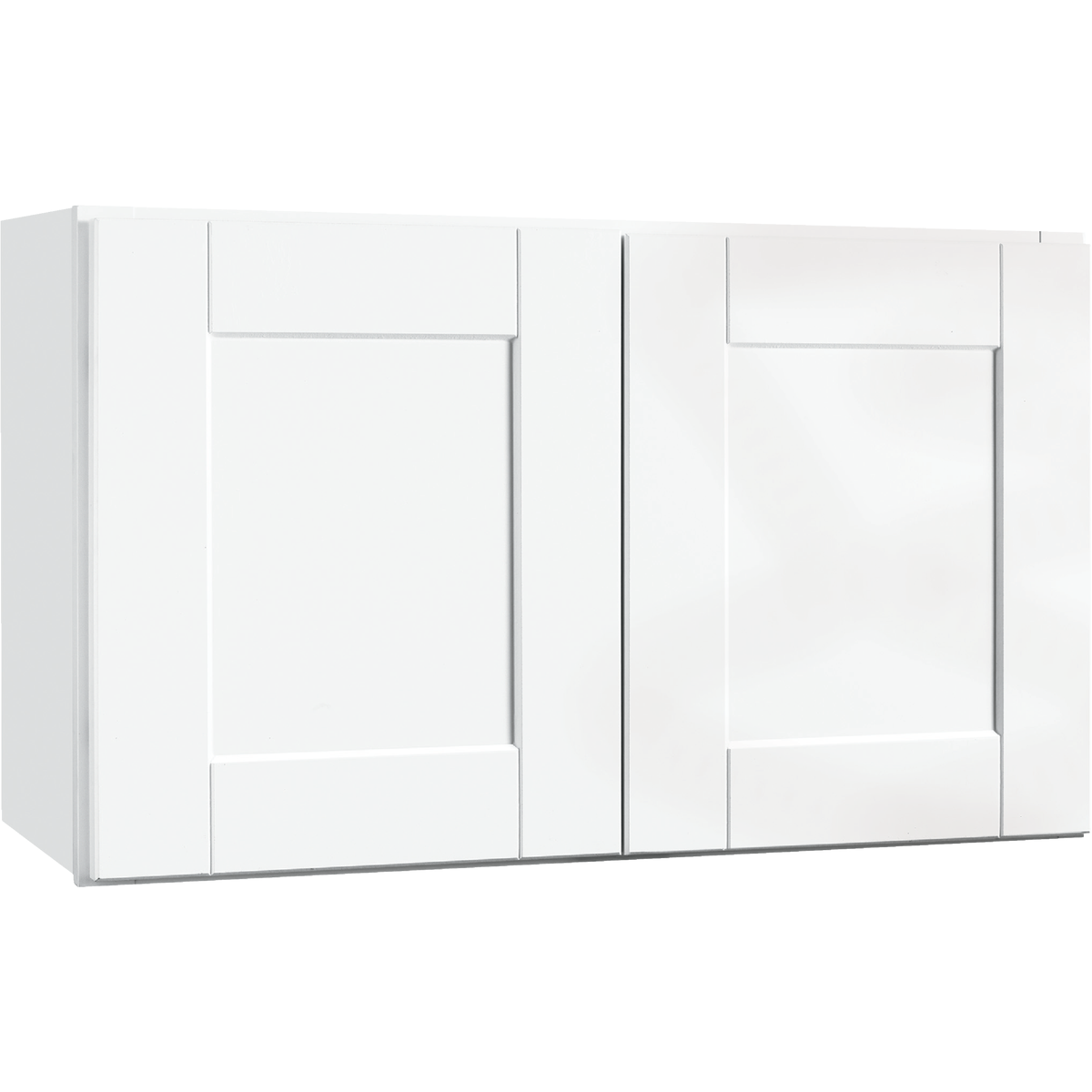 Continental Cabinets Andover Shaker 30 In. W x 12 In. D x 18 In. H White Thermofoil Bridge Wall Kitchen Cabinet
