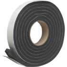 Frost King 1-1/4 In. W x 7/16 In. T x 10 Ft. L Black Rubber Foam Weatherstrip Tape Image 1