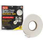Do it Best 3/4 In. W x 5/16 In. T x 10 Ft. L White Rubber Foam Weatherstrip Tape Image 1