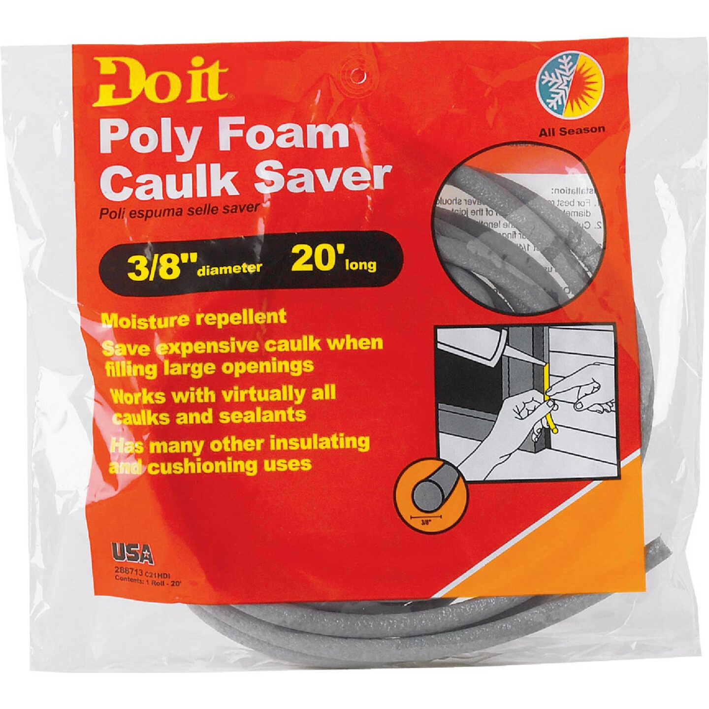 Do it 3/8 In. x 20 Ft. Gray Backer Rod Image 2