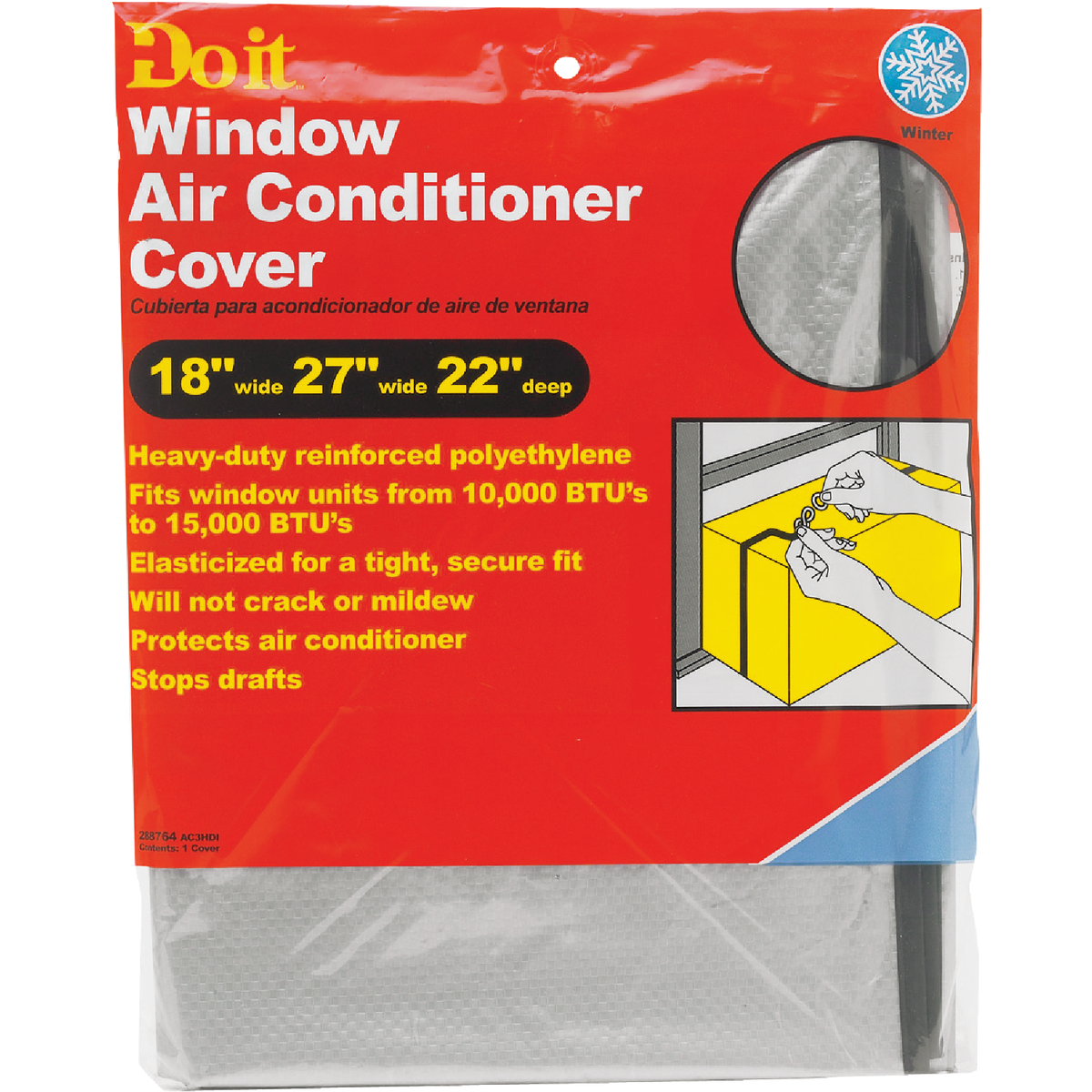 Do it 18 In. x 27 In. x 22 In. 6 mil Rectangle Air Conditioner Cover Image 2