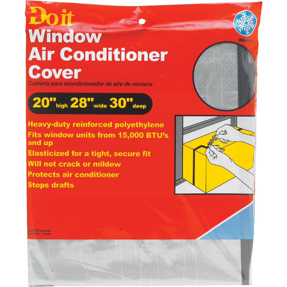 Do it 20 In. x 28 In. x 30 In. 6 mil Rectangle Air Conditioner Cover Image 2