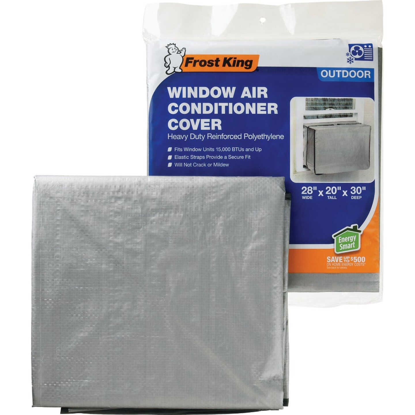 Frost King 20 In. x 28 In. x 30 In. 6 mil Rectangular Air Conditioner Cover Image 3