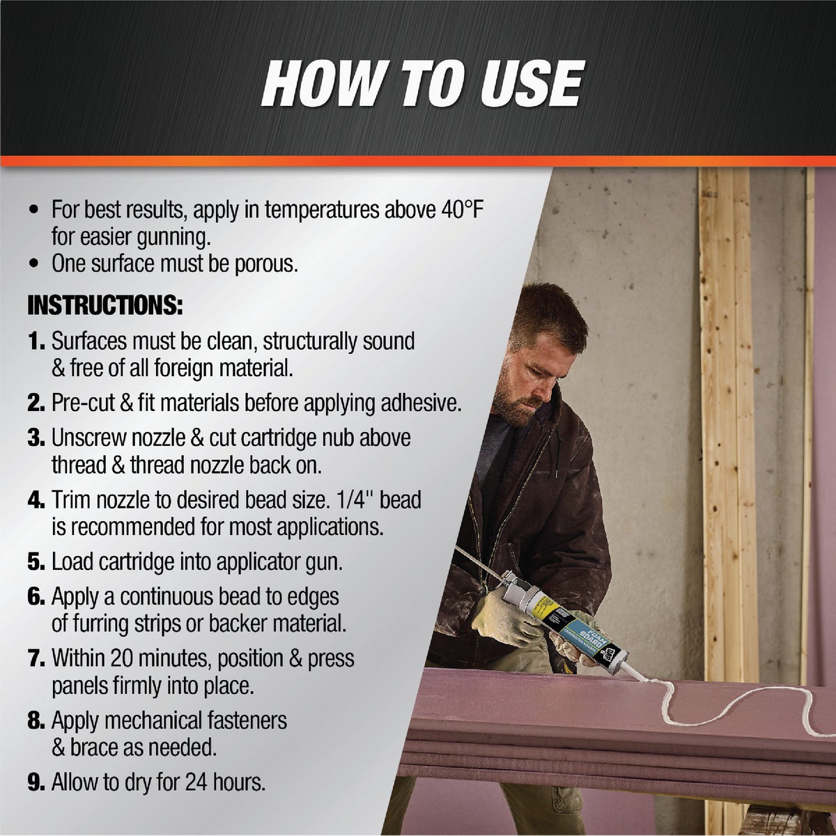 DAP 28 Oz. Foamboard Construction Adhesive  Image 3