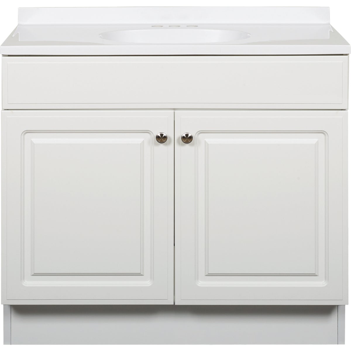 Zenith Zenna Home White 36 In. W x 35 In. H x 18 In. D Vanity with White Cultured Marble Top