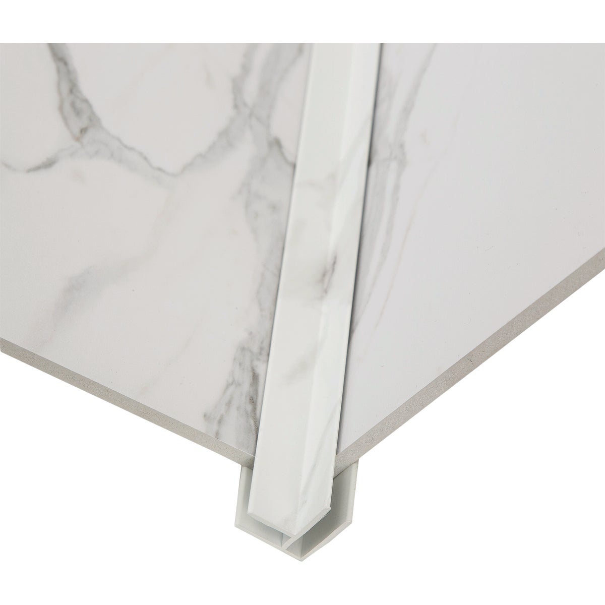 Palisade Carrara Marble 94 In. Waterproof Inside Corner Trim Image 2
