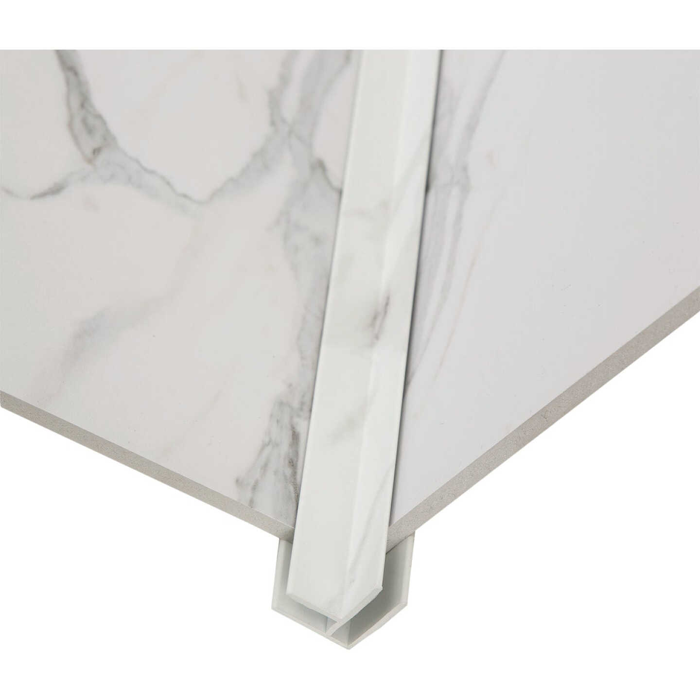 Palisade Carrara Marble 94 In. Waterproof Inside Corner Trim Image 2