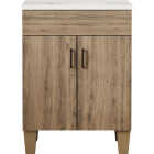 Zenna Home Palomino Tan 30 In. W x 34 In. x 18 In. D Vanity with White Cultured Marble Top Image 1