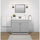 Zenna Home 20 In. x 25 In. Dove Gray Framed Wall Mirror Image 4