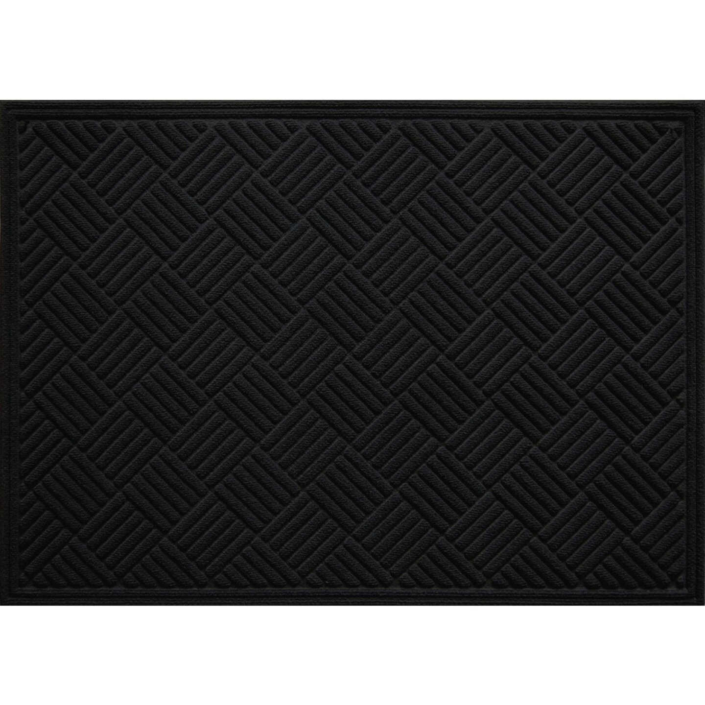 Multy Home Contours 3 Ft. x 4 Ft. Black Carpet Utility Floor Mat, Indoor/Outdoor Image 1