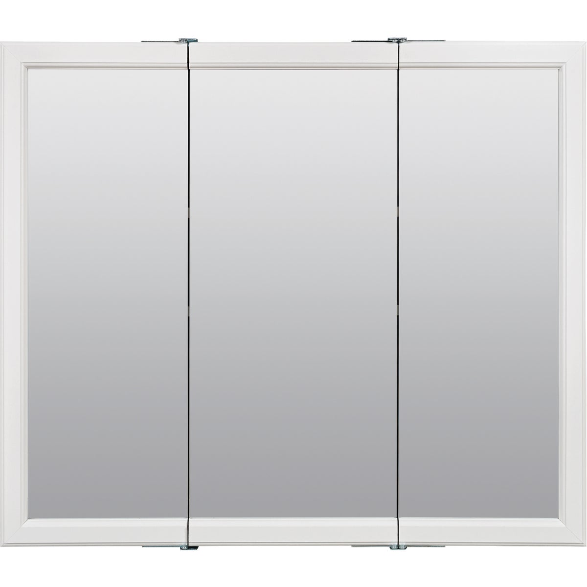 Zenith Zenna Home White 29.63 in W x 25.75 in H x 4.5 in D Tri-View Surface Mount Medicine Cabinet