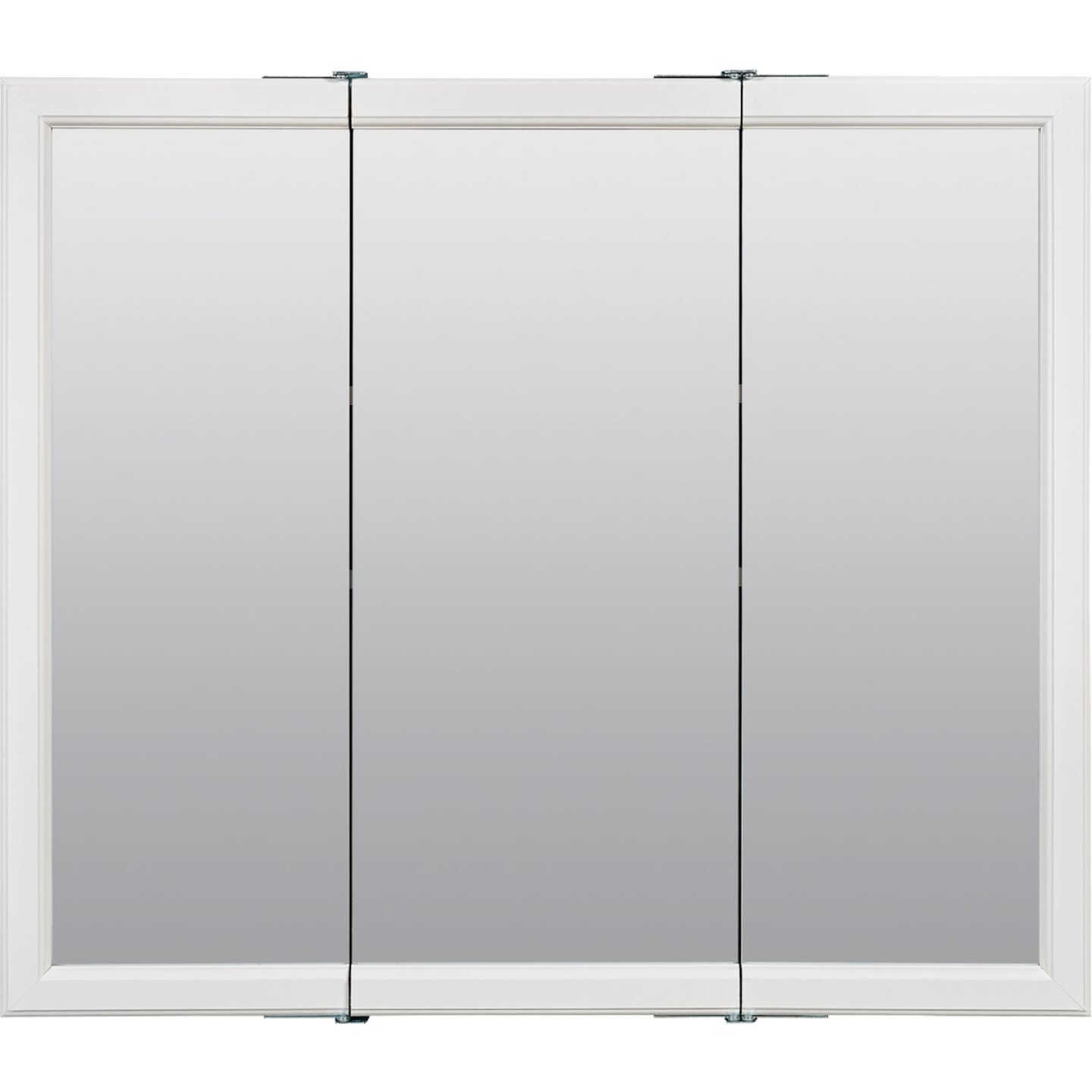 Zenith Zenna Home White 29.63 in W x 25.75 in H x 4.5 in D Tri-View Surface Mount Medicine Cabinet Image 1