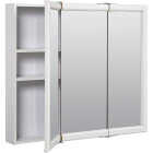 Zenith Zenna Home White 29.63 in W x 25.75 in H x 4.5 in D Tri-View Surface Mount Medicine Cabinet Image 4