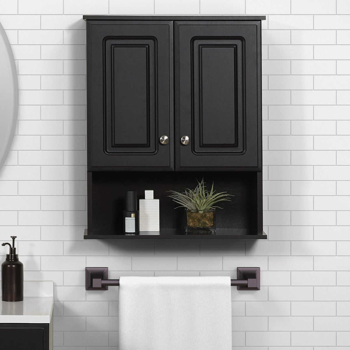 Zenith Zenna Home Espresso 23 In. W x 8-1/4 In. D x 28 In. H Wall Bath Cabinet Image 2