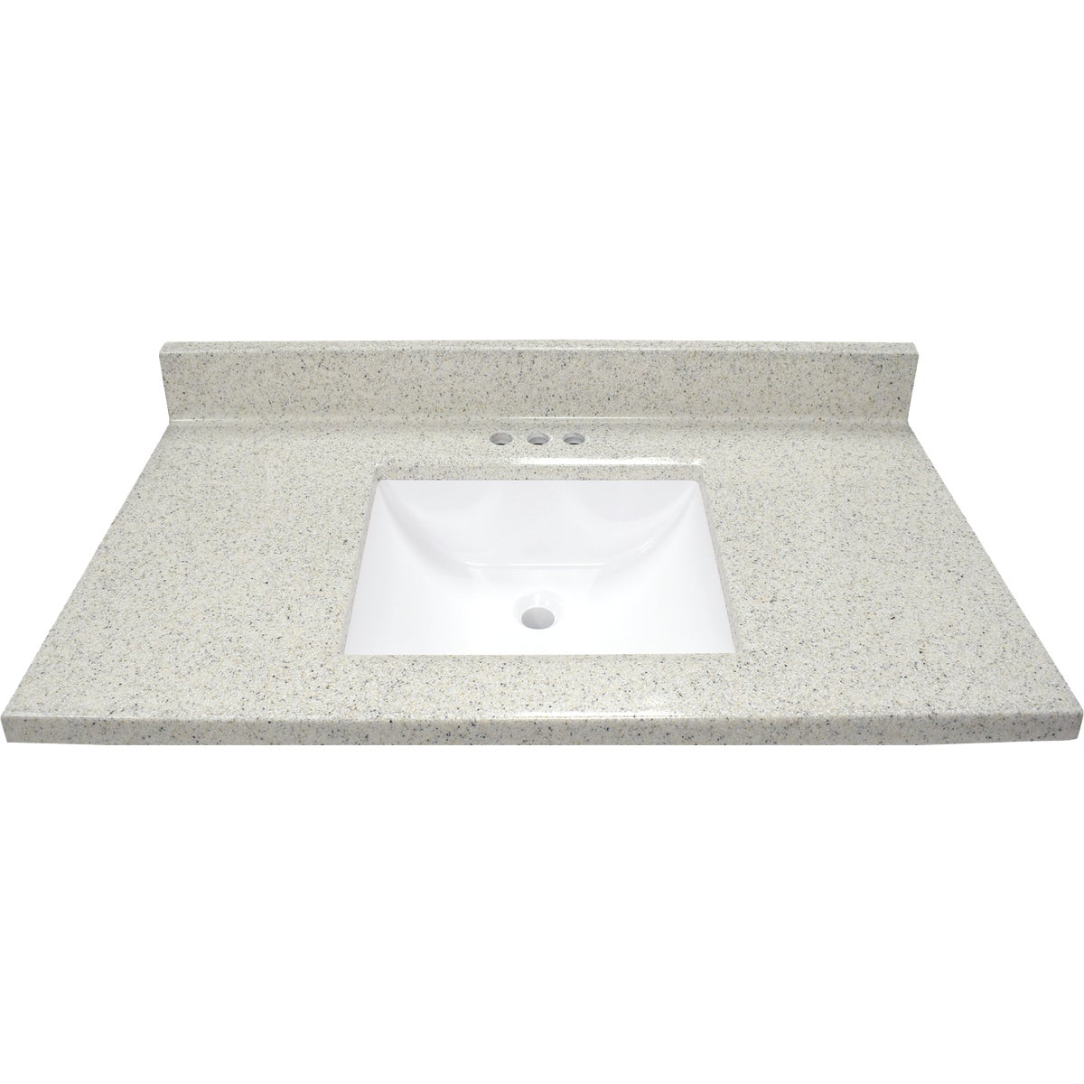 Modular Vanity Tops 37 In. W x 22 In. D Dune Cultured Marble Vanity Top with Rectangular Wave Bowl Image 2