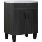 Zenna Home Wallowa Pine 30 In. W x 34 In. x 18 In. D Vanity with White Cultured Marble Top Image 1