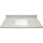 Modular Vanity Tops 49 In. W x 22 In. D Dune Cultured Marble Vanity Top with Rectangular Wave Bowl Image 2