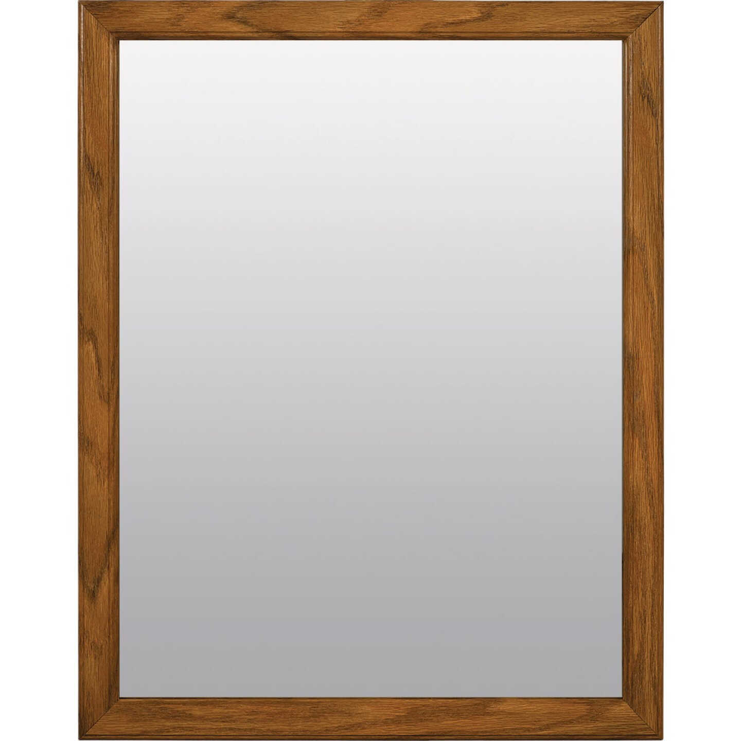 Zenna Home 20 In. x 25 In. Oak Framed Wall Mirror Image 1