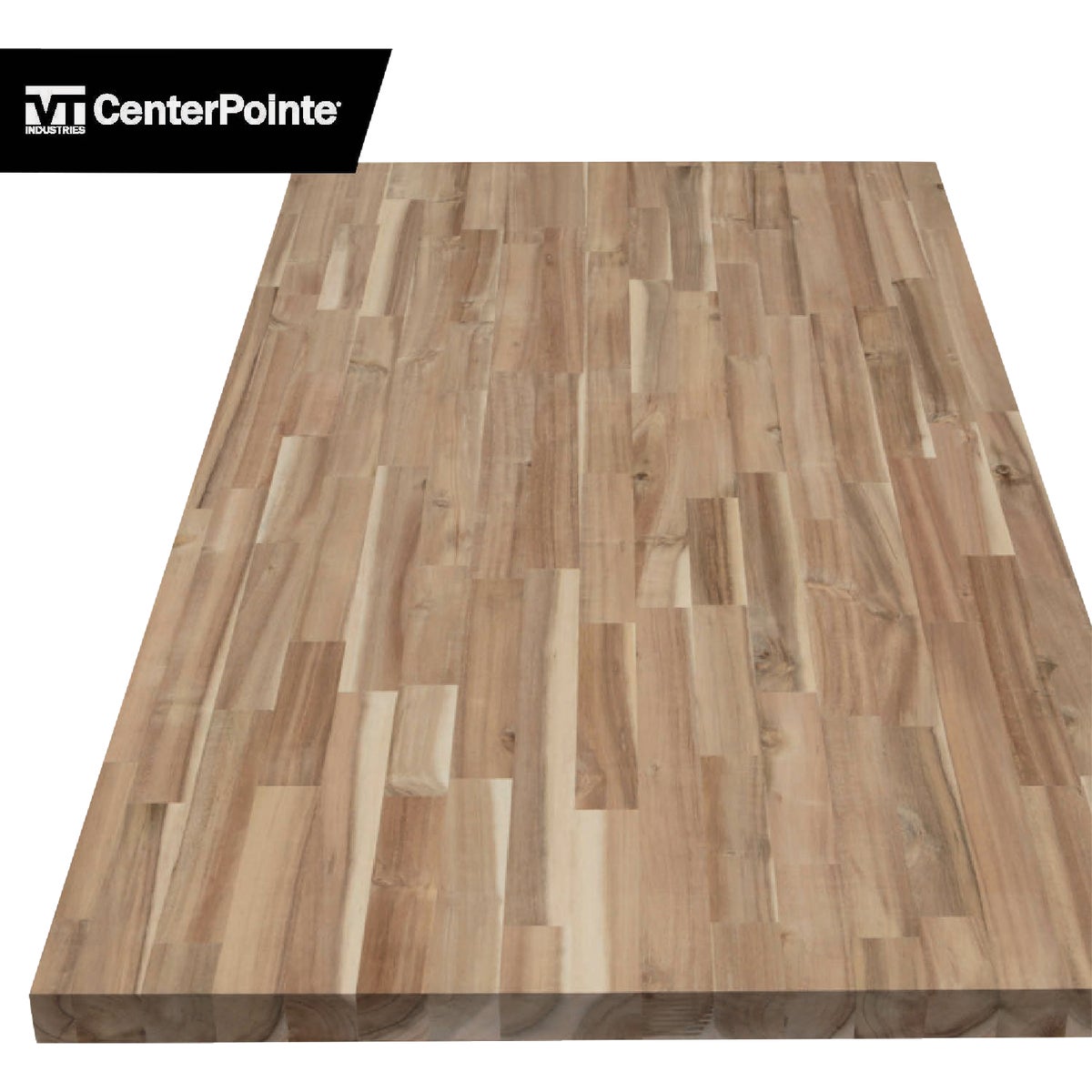 VT Industries CenterPointe 74 In. L x 39 In. D x 1.5 In. T Unfinished Acacia Wood Butcher Block Island Countertop with Square Edge Image 5