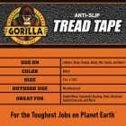 Gorilla 2 In. x 10 Ft. Black Anti-Slip Tread Tape Roll Image 3