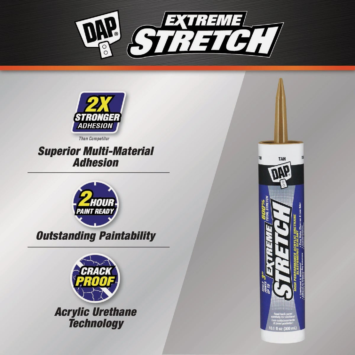 Dap Extreme Stretch 10.1 Oz. Tan Acrylic Urethane Premium Elastomeric Sealant Image 2