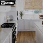 VT Industries Stretta 10 Ft. Left Hand Laminate White Marble Countertop Image 3