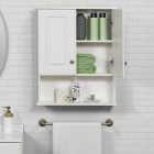Zenith Zenna Home White 23 In. W x 8-1/4 In. D x 28 In. H Wall Bath Cabinet Image 3