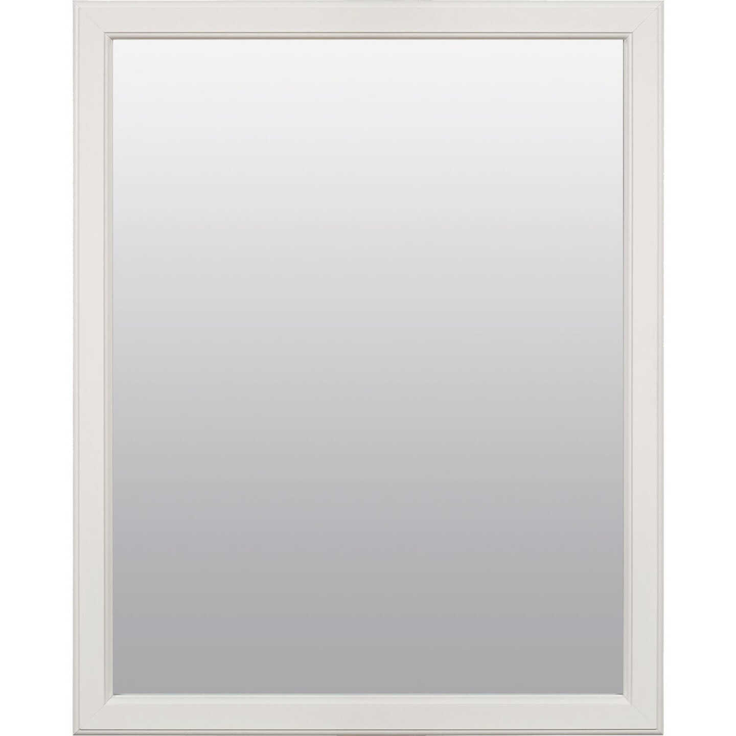 Zenna Home 20 In. x 25 In. White Framed Wall Mirror Image 1