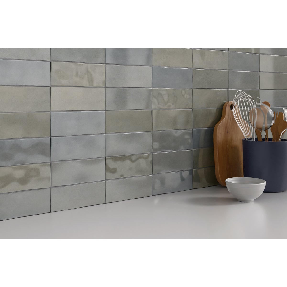 Emser Passion Gris 3 In. x 8 In. Glossy Porcelain Wall Tile (3.92 Sq. Ft. per Case) Image 2