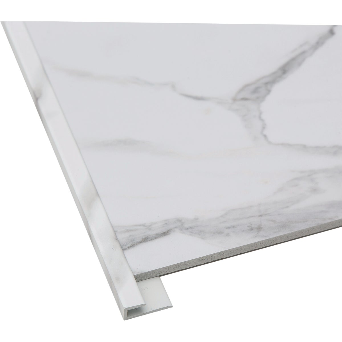 Palisade Carrara Marble 94 In. Waterproof J-Trim Image 2