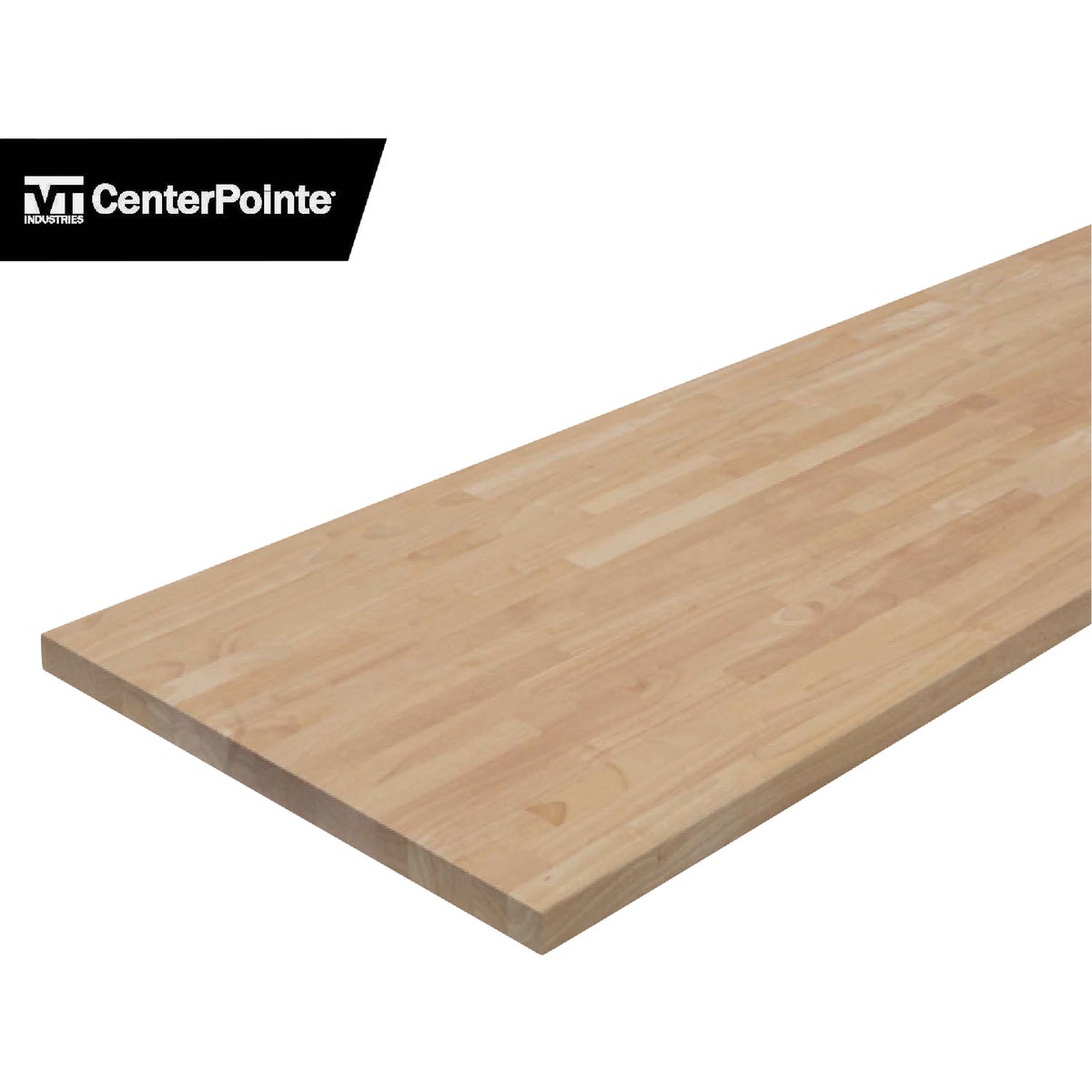 VT Industries CenterPointe 122 In. L x 25 In. D x 1.5 In. T Unfinished Hevea Wood Butcher Block Countertop with Square Edge Image 4