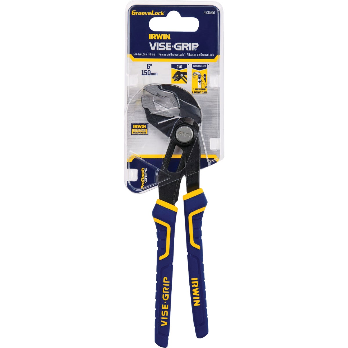 Irwin Vise-Grip 6 In. V-Jaw GrooveLock Groove Joint Pliers Image 2