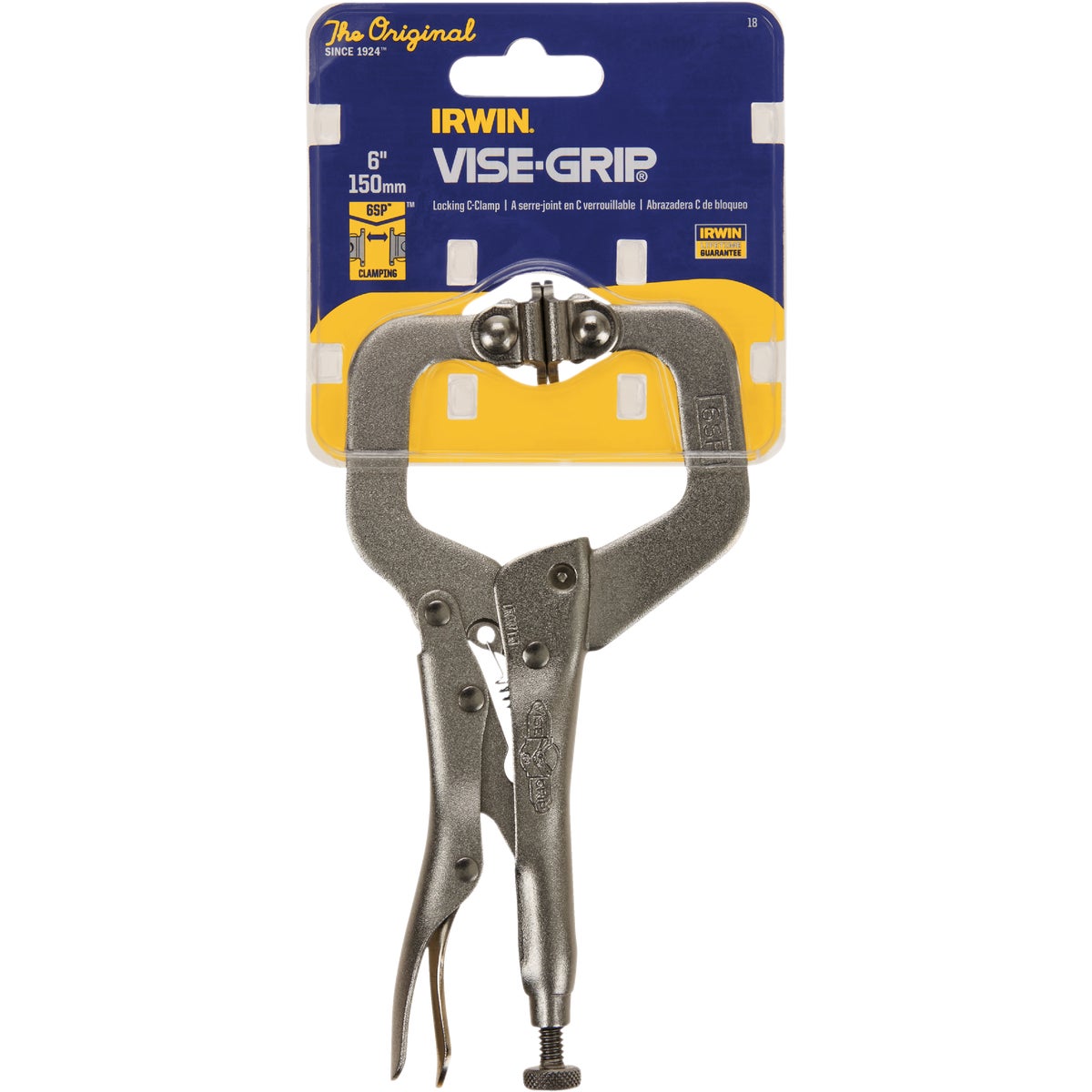 Irwin Vise-Grip 6 In. Locking C-Clamp with Swivel Jaws Image 2