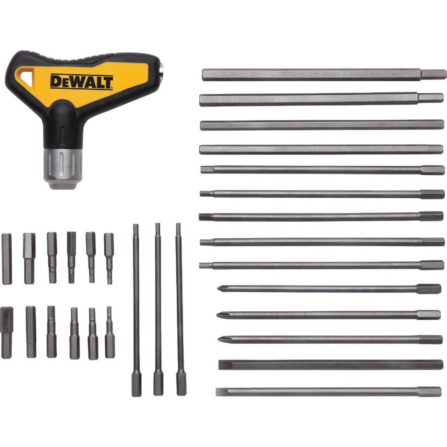 DeWalt Metric & Standard T-Handle Hex Key Set, 31-Piece Image 1