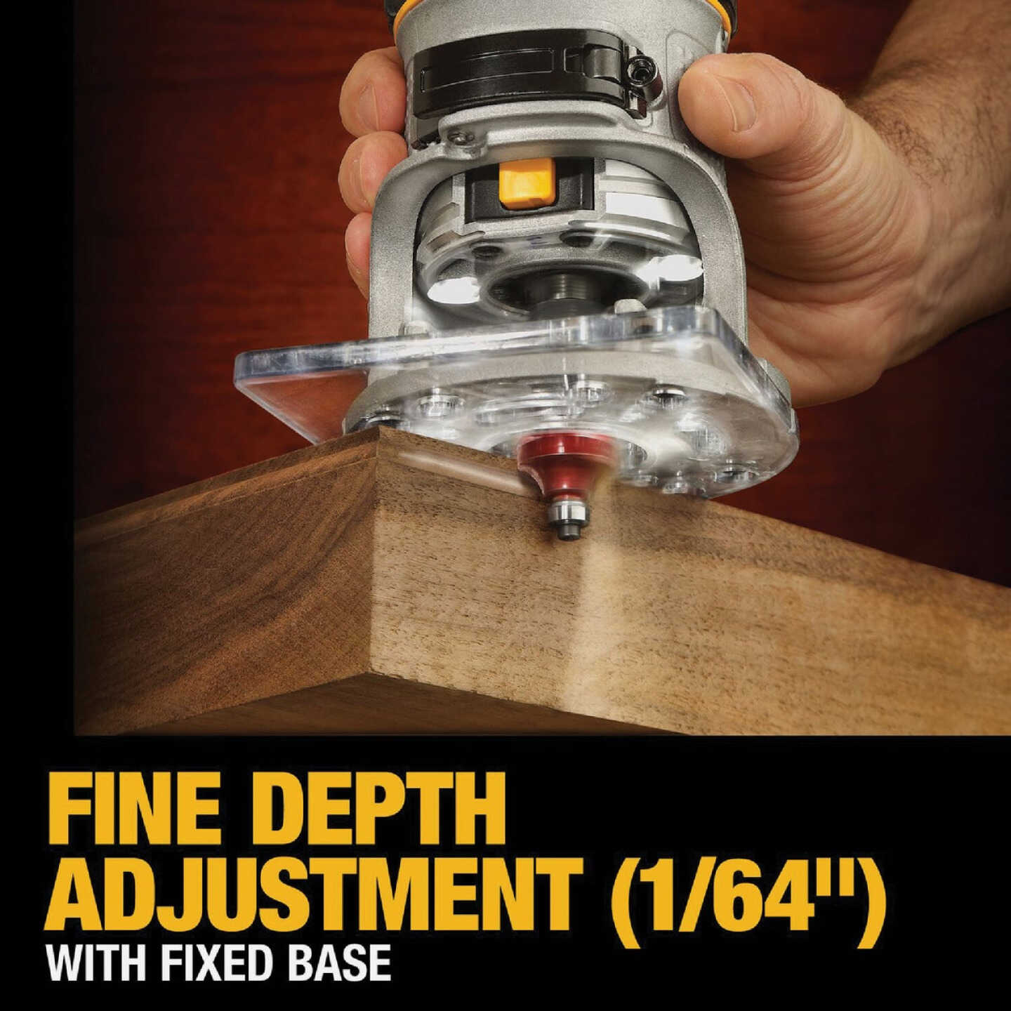 DEWALT 7-Amp 1.25 HP Compact Router Kit with Plunge Base Image 5