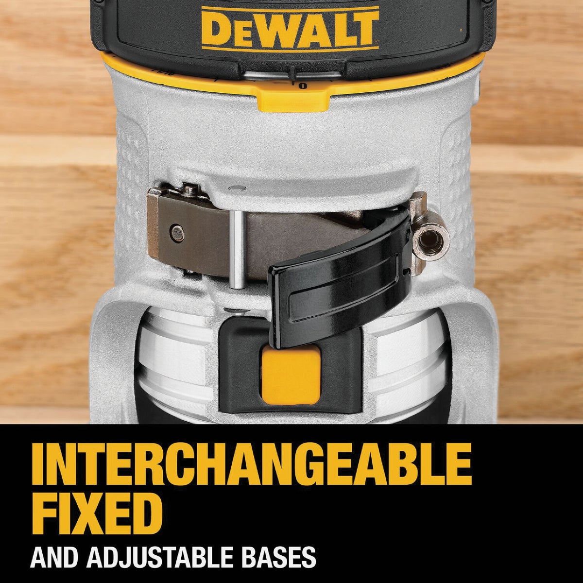 DEWALT 7-Amp 1.25 HP Compact Router Kit with Plunge Base Image 3