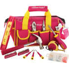 Essentials Around-the-House Homeowner's Tool Set with Pink Tool Bag (32-Piece) Image 1