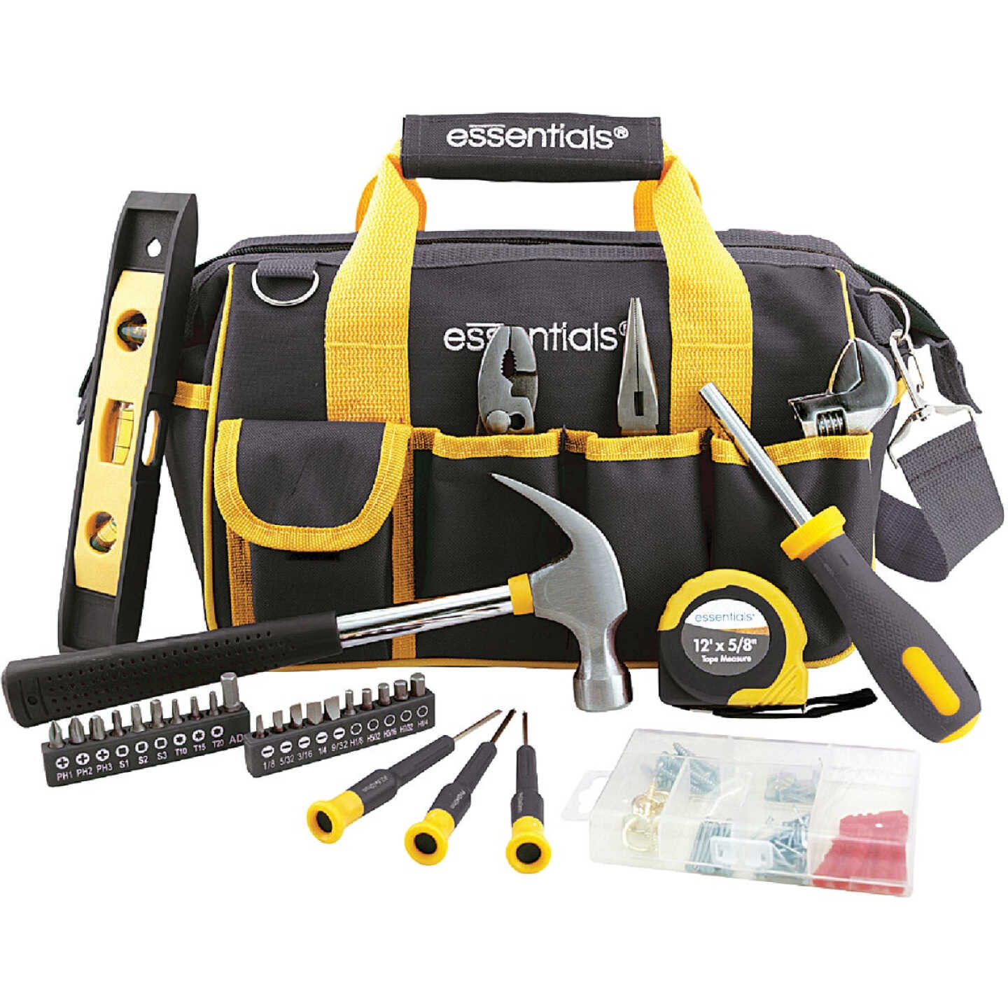 Essentials Around-the-House Homeowner's Tool Set with Black Tool Bag (32-Piece) Image 1