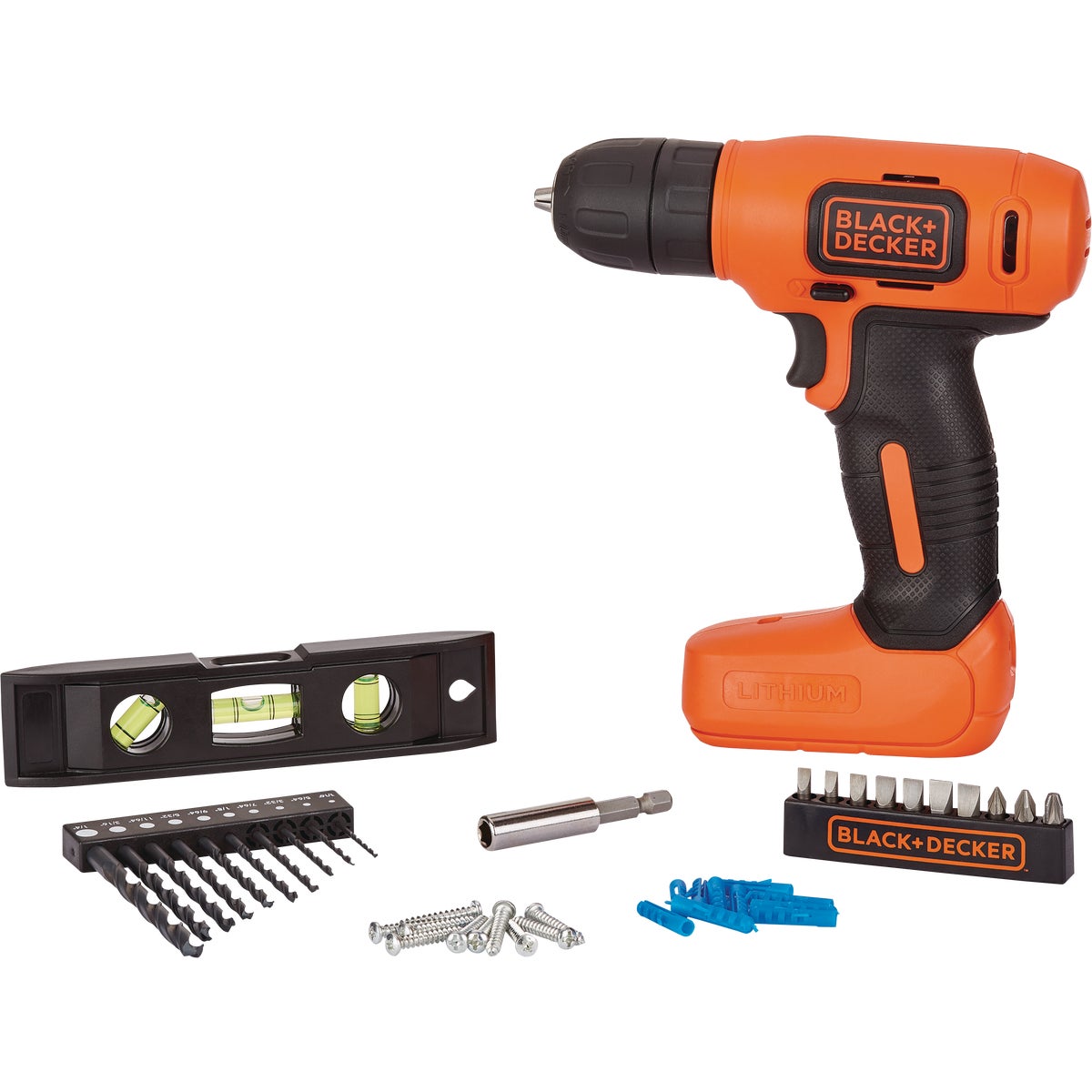 Black & Decker 8V Lithium-Ion 3/8 In. Cordless Drill & Project Kit (43-Piece)